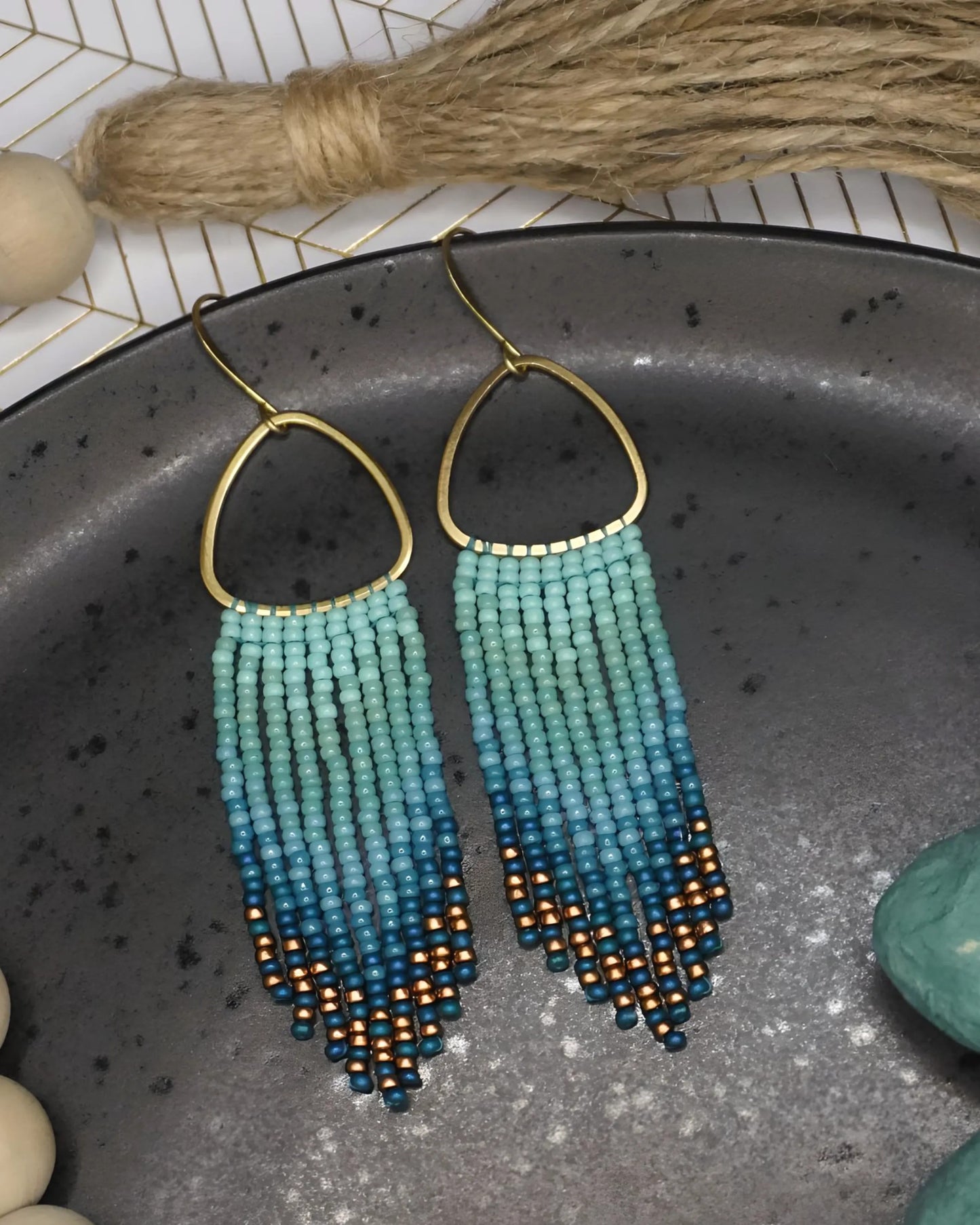 Anthracite Blue Fringe